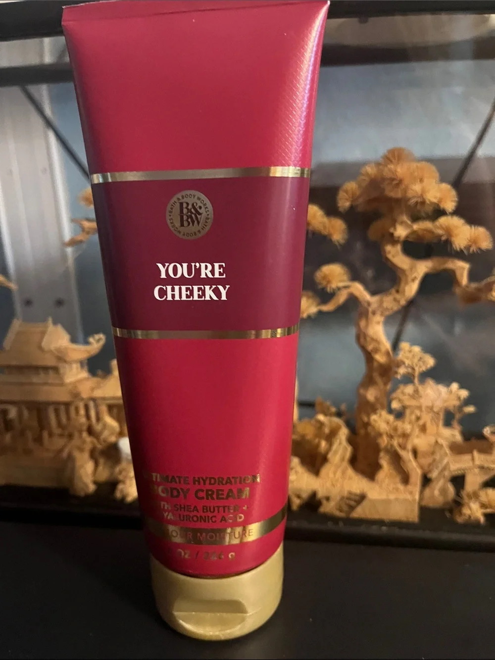 Bath & Body Works You’re Cherry Hydrating Body Cream - Maroon with Gold Accents